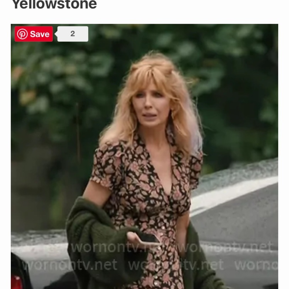 NWT -same style dress worn by Beth on Yellowstone! Cap Sleeve Button Down Dress